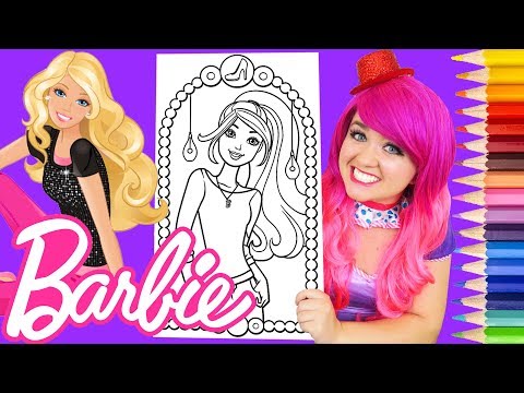 Coloring Barbie Crayola GIANT Poster Page Prismacolor Colored Pencil | KiMMi THE CLOWN Video