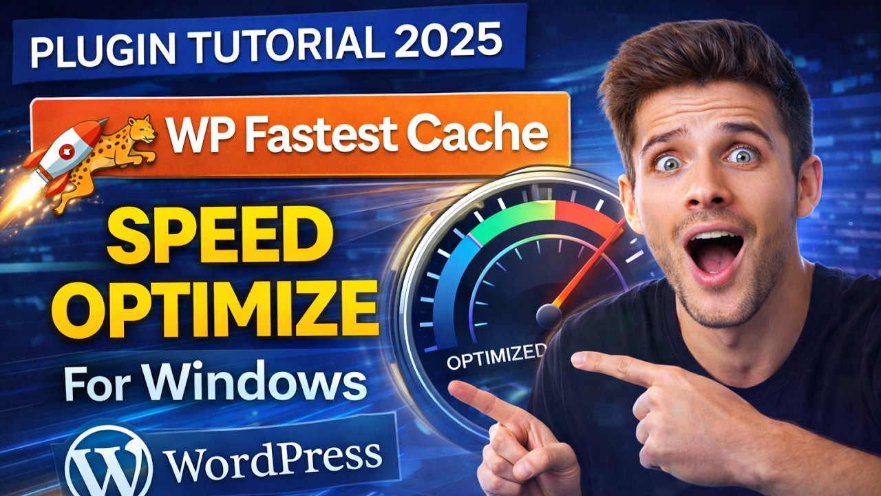 WP Fastest Cache Plugin Tutorial 2025 | Speed Optimize Wordpress