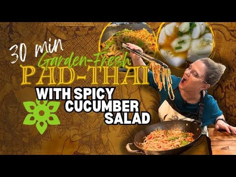 Quickly Make A Fantastic Chicken Pad Thai With Spicy Cucumber Salad