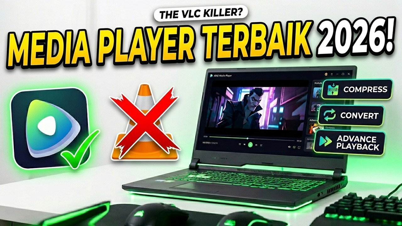 BYE BYE VLC! Cobain Media Player Terbaik 2026 Bisa Convert, Compress DLL