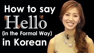 Hello in Korean (Formal) | Learn Korean Online with Beeline!