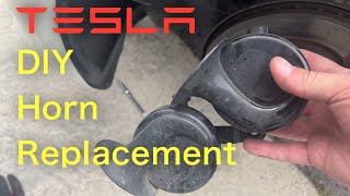 How to replace the horn on your Tesla Model 3 / Y.  #tesla #diy #repairing