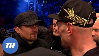 Tyson Fury Confronts Oleksandr Usyk After Knocking Out Derek Chisora in front of 60,000 people