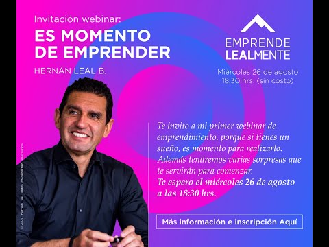 Webinar "Es momento de emprender"