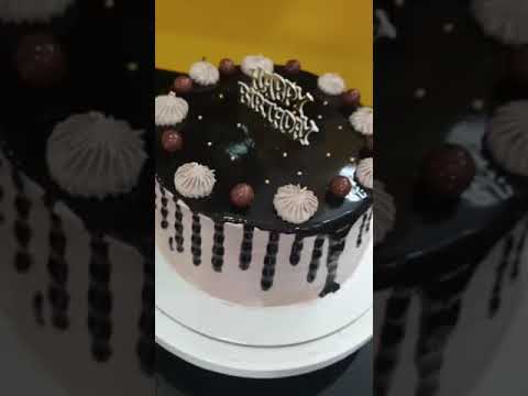 simple decoration for truffle cake 💫