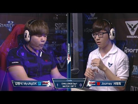 [SBENU SSL 2015] MyuNgSiK vs Journey RO.24 Day1 Match1 set2 -EsportsTV, Starcraft 2