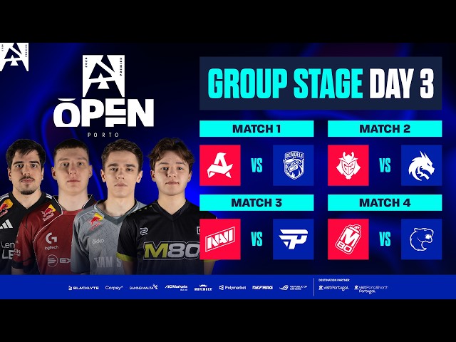 BLAST Open Porto 2026, Day 3 - Aurora vs DENDELE, G2 vs Spirit, NAVI vs paiN, M80 vs FURIA