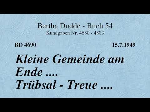BD 4690 - KLEINE GEMEINDE AM ENDE .... TRÜBSAL - TREUE ....