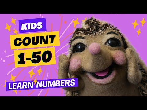 Count 1-50 for KIDS | Learn English Numbers to 50 with Missy May Hedgehog