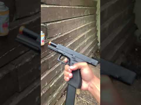 Glock 18c Full Auto vs Explosive Can