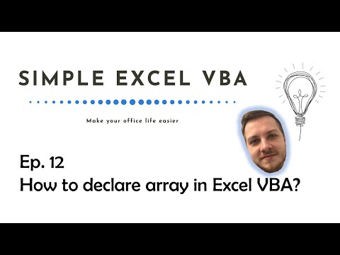 How to declare an array in Excel VBA - Simple Excel VBA