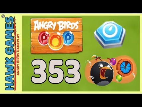 Angry Birds Stella POP Bubble Shooter Level 353 - Walkthrough, No Boosters
