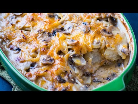 Mushroom Gravy Scalloped Potatoes - So good you'll...