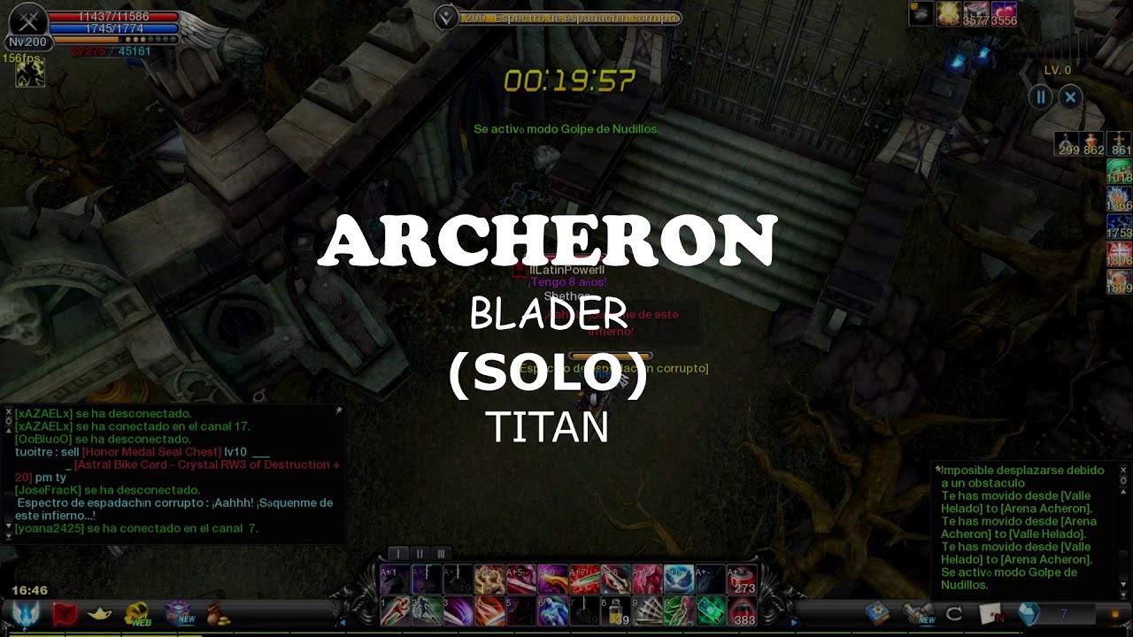 Cabal Online NA TITAN - Archeron SOLO FA-WI-FG-BL-GL-FS-WA-FB (By NodSaibot)