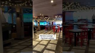 Heroes Lounge aboard the Carnival Jubilee #cruise #carnival #Heroes