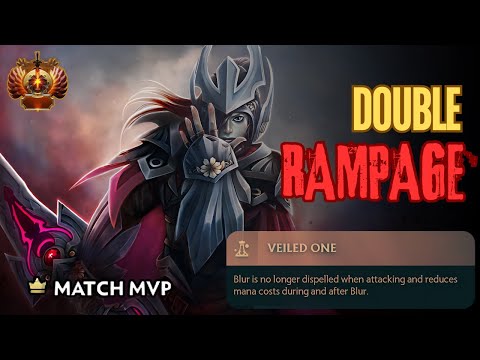Phantom Assassin Veiled One Epic Double Rampage MVP Gameplay  | Immortal Dota 2 Gameplay | 7.36c