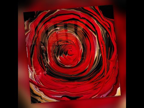 (621) Traveling Tree Ring Pour Using a Split Cup and Leftover Paints!