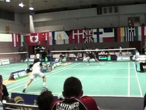 MMČR badminton 2009 MS Dmytro Zavadsky UKR - Simon Maunoury FRA 02