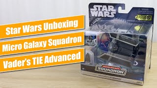 Micro Galaxy Squadron Darth Vader's TIE Advanced - Star Wars Unboxing