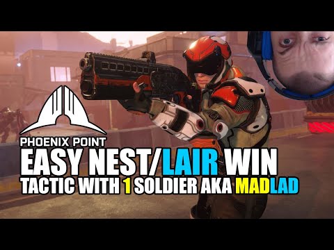 Phoenix Point: Pandoran base tactic with 1 soldier, Lair/Nest easy win