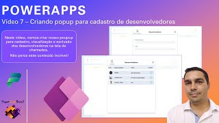 [Power Apps] -  Vídeo 7 – Criando popup para cadastro de desenvolvedores