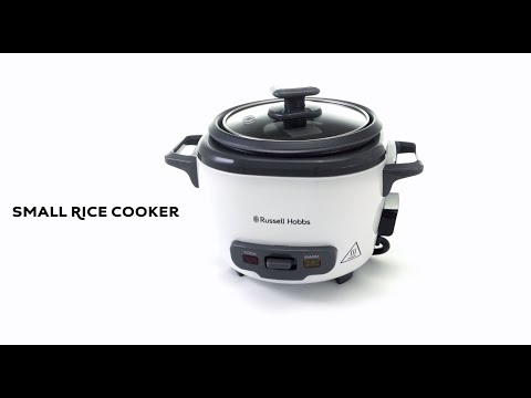 Russell Hobbs ryžių viryklė Russell Hobbs mini 0,4 l (su pakaitinimo funkcija, puodu su nepridegančia danga, ryžių samte video