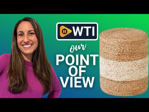 Cpintltr Foot Stool Ottoman Round Natural Seagrass Footrest Stool Hand-Woven Boho Pouf Ottomans Home Decor Footstool Extra Seating for Living Room Bedroom Entryway White - WTI product video review