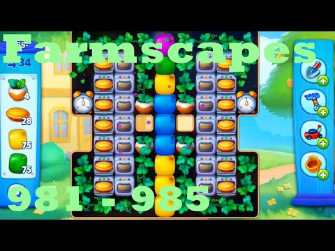 Farmscapes Level 981 - 985 HD Gameplay Walkthrough |  3 - match game | android | ios | pc | app