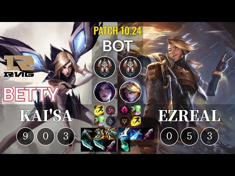 RNG Betty Kai'Sa vs Ezreal Bot - KR Patch 10.24