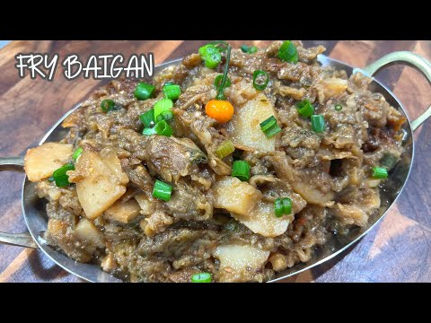 Fried Baigan (Eggplant) with Potatoes- Episode 503