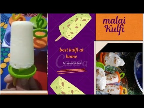 Summer special malai kulfi easy COOL recipe//kids will love it in Urdu/ Hindi by Azmeena's kitchen