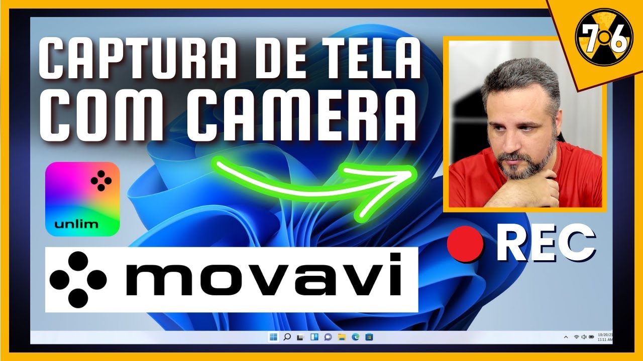 Como Gravar Tela com Câmera Separada: Movavi Unlimited