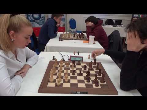WIM Unuk Laura - GM Cheparinov Ivan, Dutch defense, Rapid chess, PART I