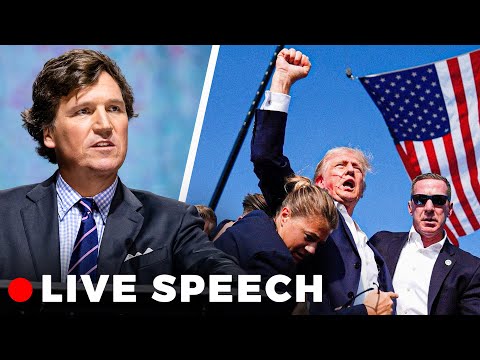  Tucker Responds to Trump Assassination Attempt and JD Vance for VP | Milwaukee, WI Speech 