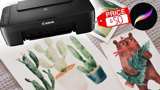 How to print your procreate artwork with a $50 printer 🤭 how to make art prints with Canon Pixma