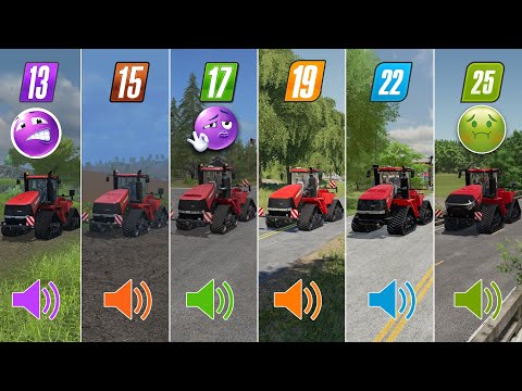 FS13 vs FS15 vs FS17 vs FS19 vs FS22 vs FS25 | CaseIH Quadtrac Engine Sounds Comparison