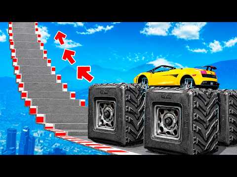 СМОЖЕТ ЛИ МОНСТР-ТРАК ПРОЕХАТЬ ПО СТУПЕНЬКАМ ЛЕСТНИЦЫ В ГТА 5! ЭКСПЕРИМЕНТ GTA 5 ОНЛАЙН