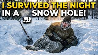 Survival Fire in Deep Snow | 2 Days in a Snow Grave