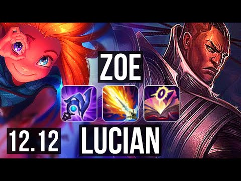 ZOE vs LUCIAN (MID) | 14/1/4, 900+ games, Legendary, 1.2M mastery | KR Diamond | 12.12
