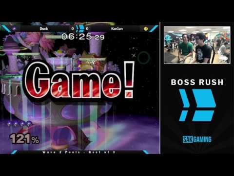 Boss Rush: Duck Wave 2 Pools - Duck (Samus) vs Kor1an (Peach)