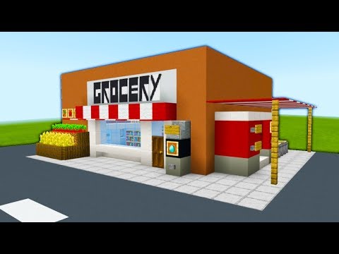 Minecraft Tutorial: How To Make A Grocery Store "2020 City Tutorial"