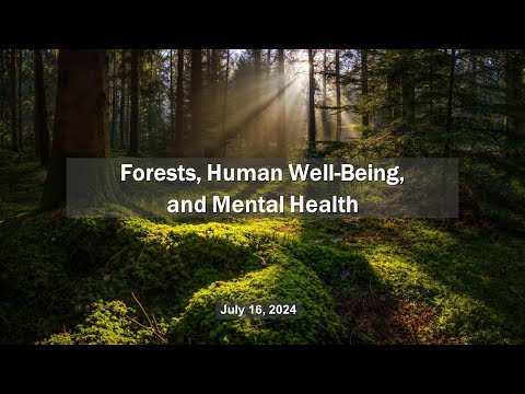 Forests, Human Well-Being, and Mental Health
