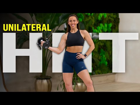 Unilateral HIIT Workout | 40 Min Dumbbell Burn!