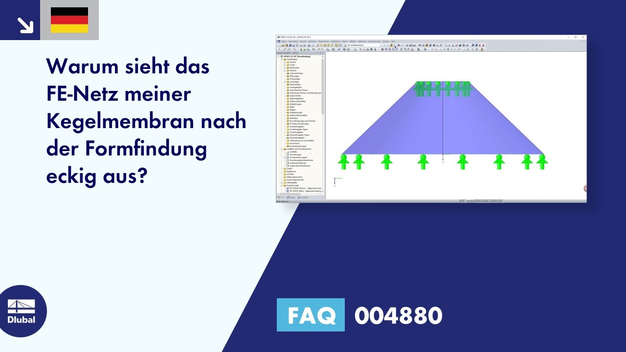 FAQ 004880 | Warum sieht das FE-Netz meiner Kegelmembran nach der Formfindung eckig aus?