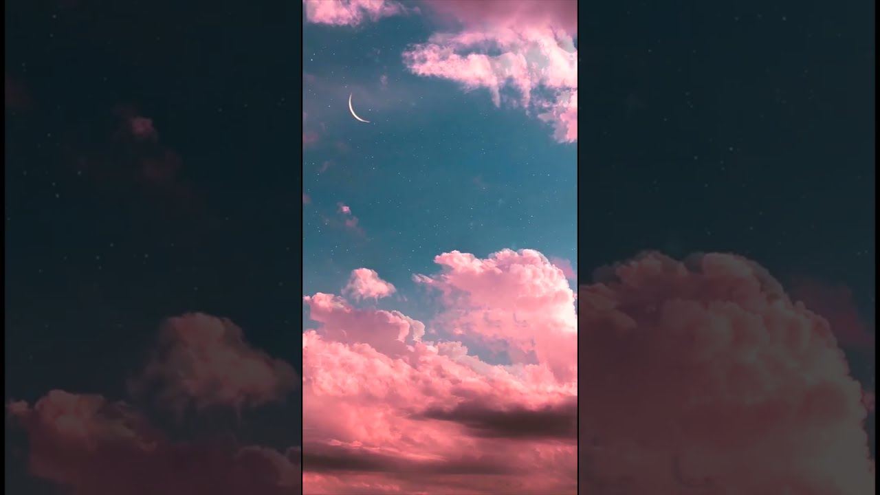Pink clouds in the sky - Wallpaper video live for mobile