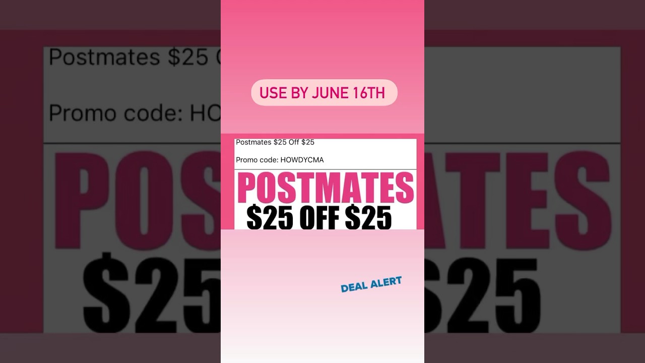 Postmates new promo code 25 off 25 #postmates #savings #deal #discount #promocode #fooddelivery #omg