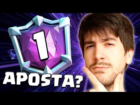 ROLOU UMA APOSTA NO PUSH E TOP 1 GLOBAL NO CLASH ROYALE?!