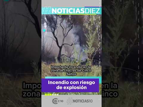 Incendio con riesgo de explosión en Cinco Saltos