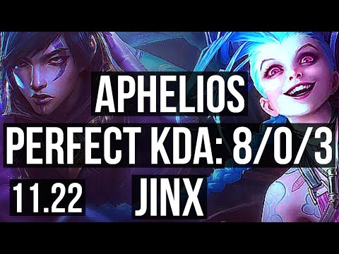 APHELIOS & Thresh vs JINX & Soraka (ADC) | 8/0/3, Legendary | EUW Master | 11.22