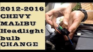 How to change, replace Headlight Bulb in 2012–2016 Chevrolet Malibu